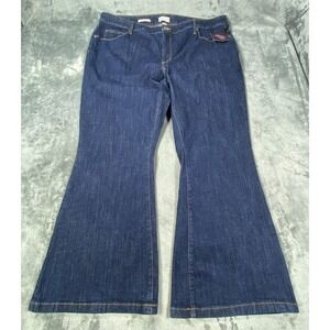 NWT Ava Viv Jeans Womens 24 Blue Stretch High Rise Flare No‎ Gap Waist Denim